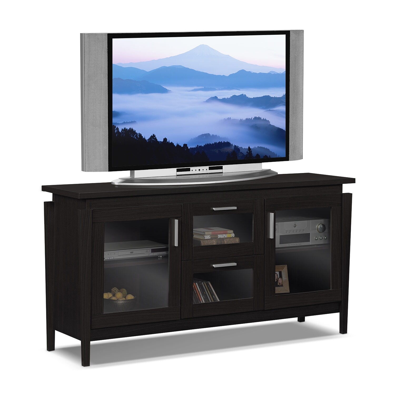 Saber 60"" TV Stand - Merlot | American Signature Furniture