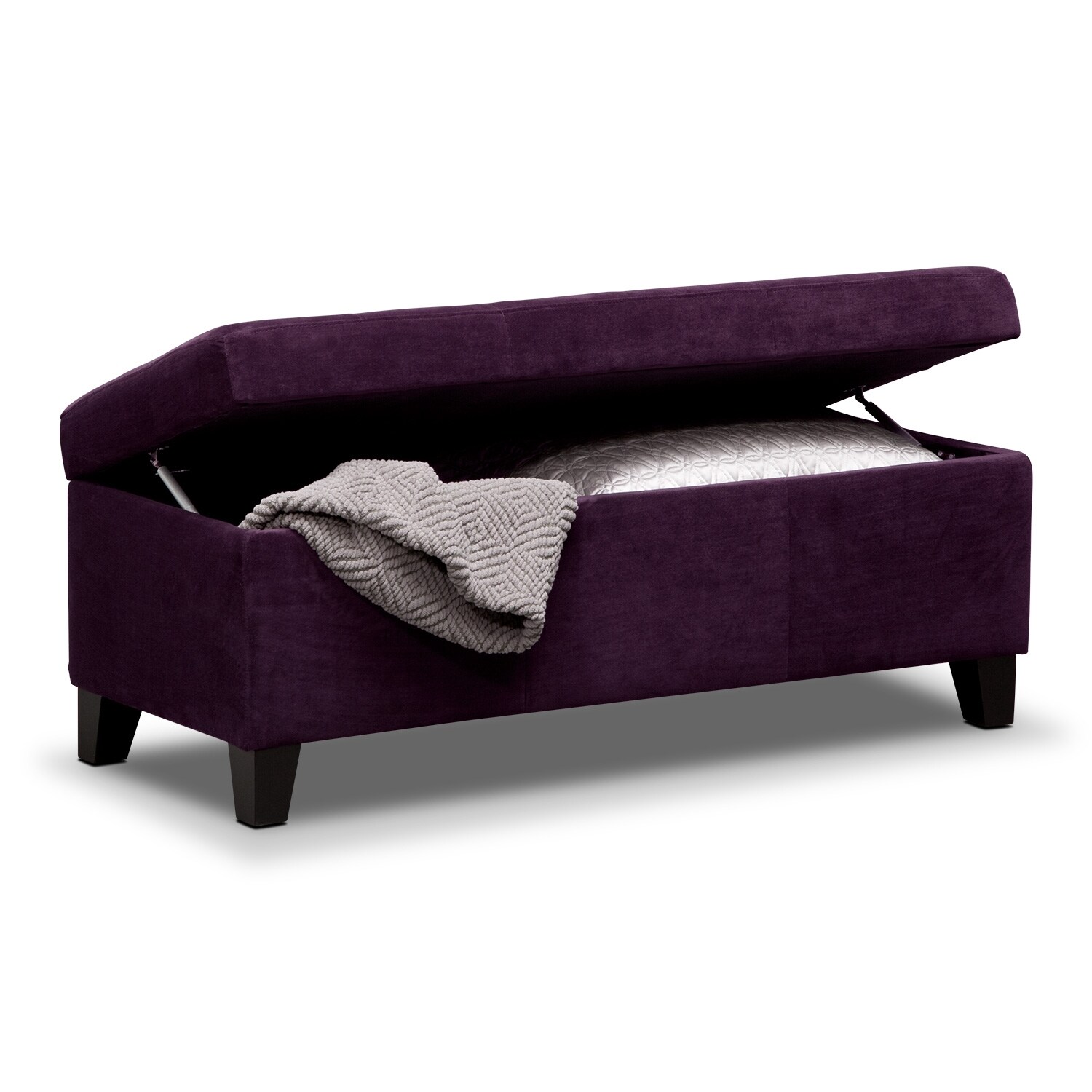 Valerie Storage Bench - Purple American Signature Furniture Click to change image. - Valerie Storage Bench - Purple American Signature Furniture