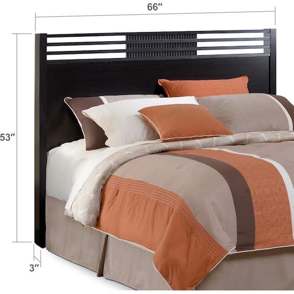 Bedroom Furniture - Bally Queen Headboard - Black