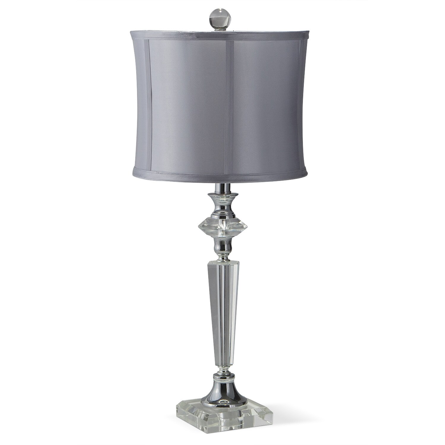 Crystal Silver Table Lamp American Signature Furniture