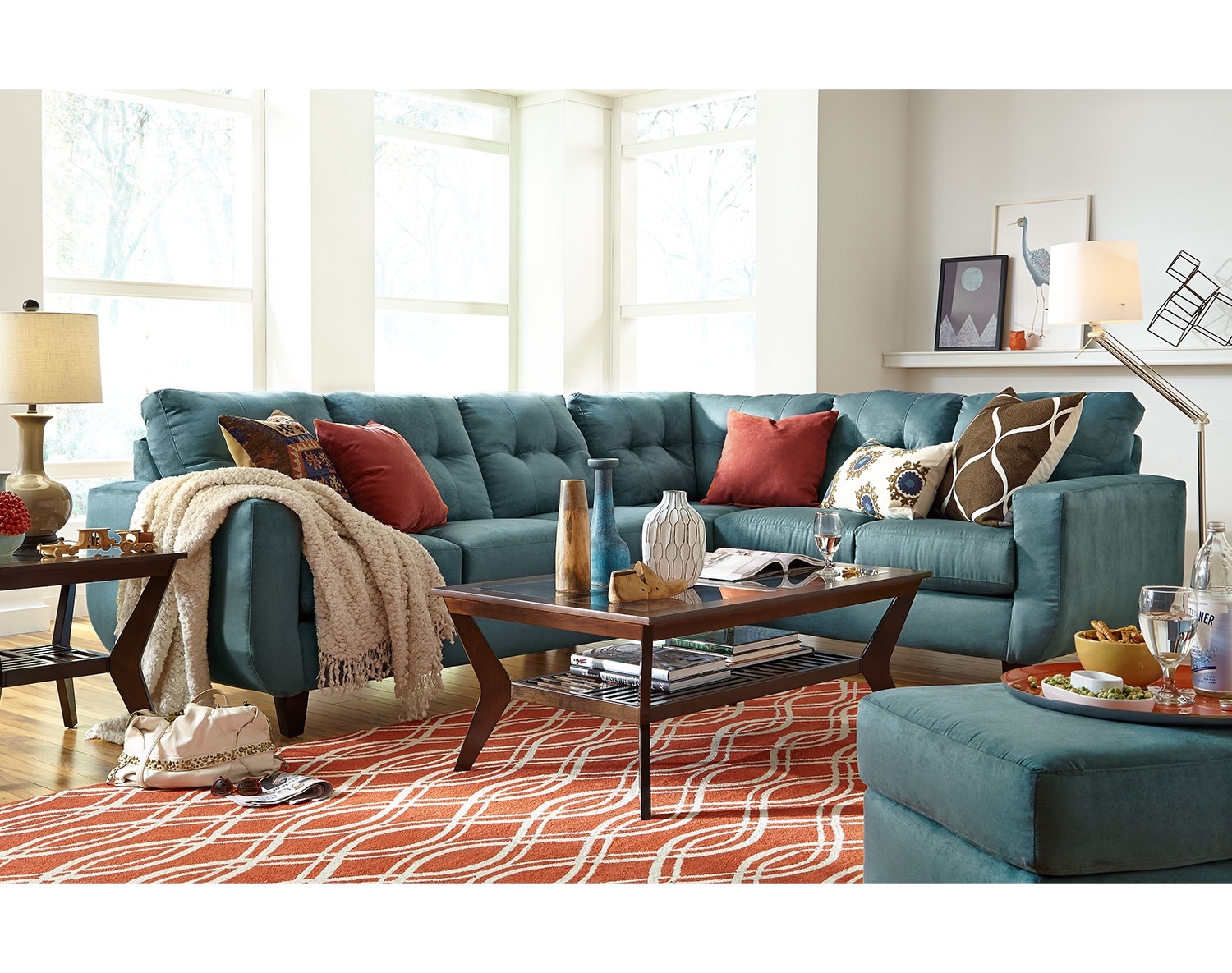The West Village Sectional Collection - Blue