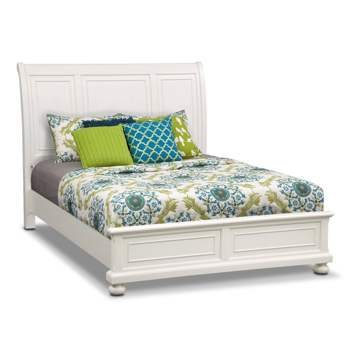 Hanover White Queen Panel Bed  American Signature Furniture