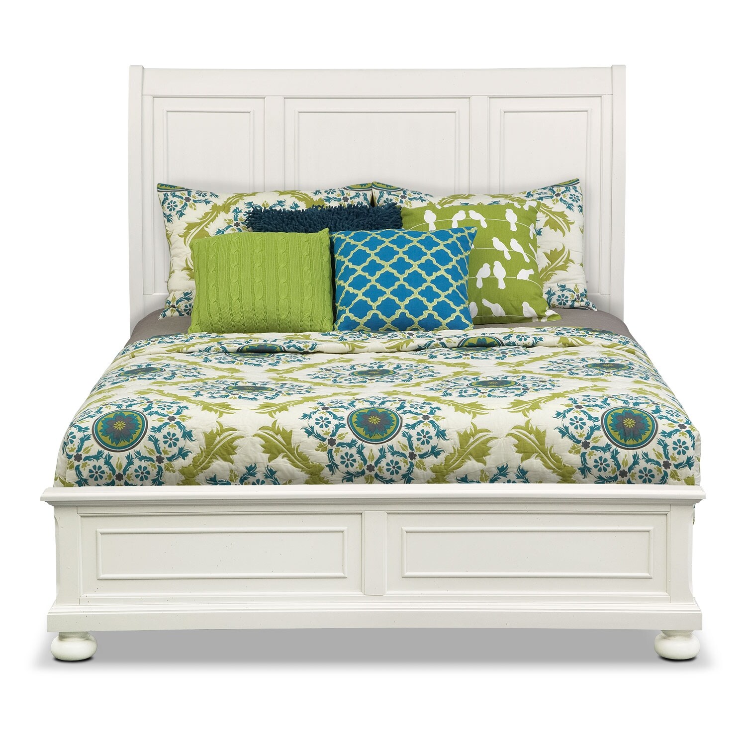 Hanover White Queen Panel Bed American Signature Furniture