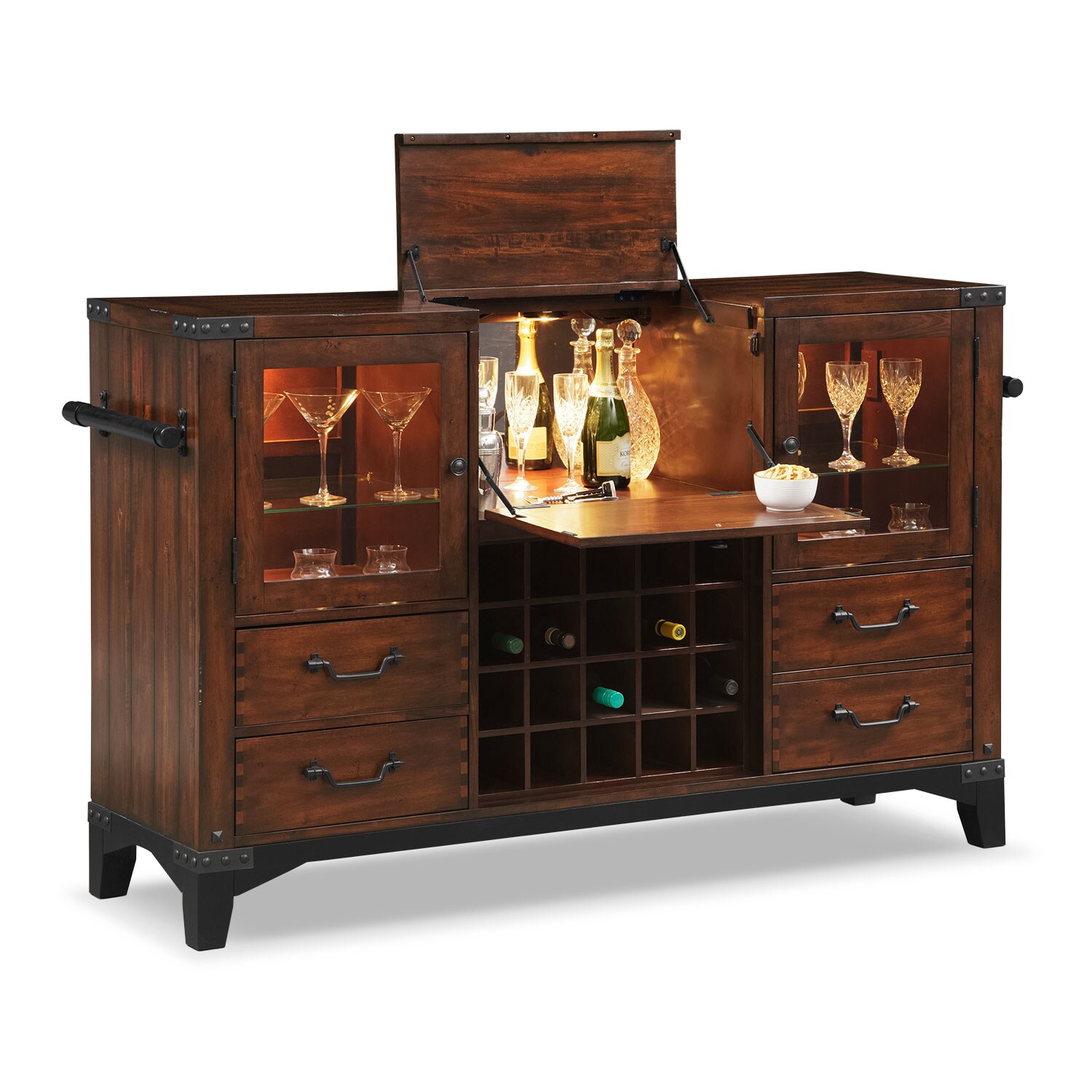 Newcastle Sideboard Mahogany American Signature Furniture