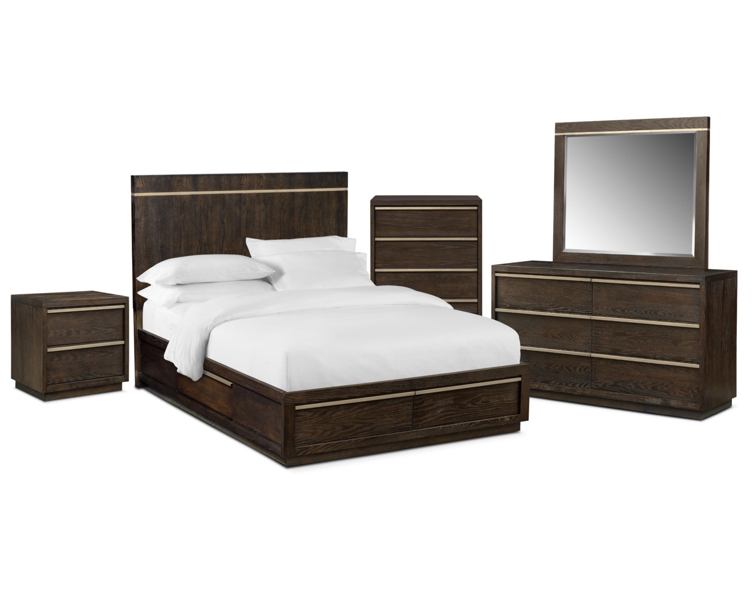 The Gavin Storage Bedroom Collection - Brownstone