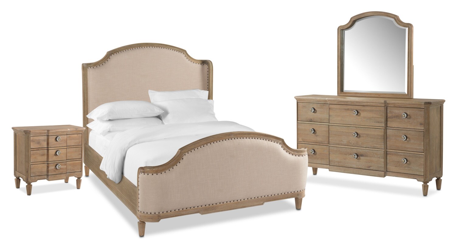 Regents Park 6-Piece Queen Bedroom Set - Oak | American ...