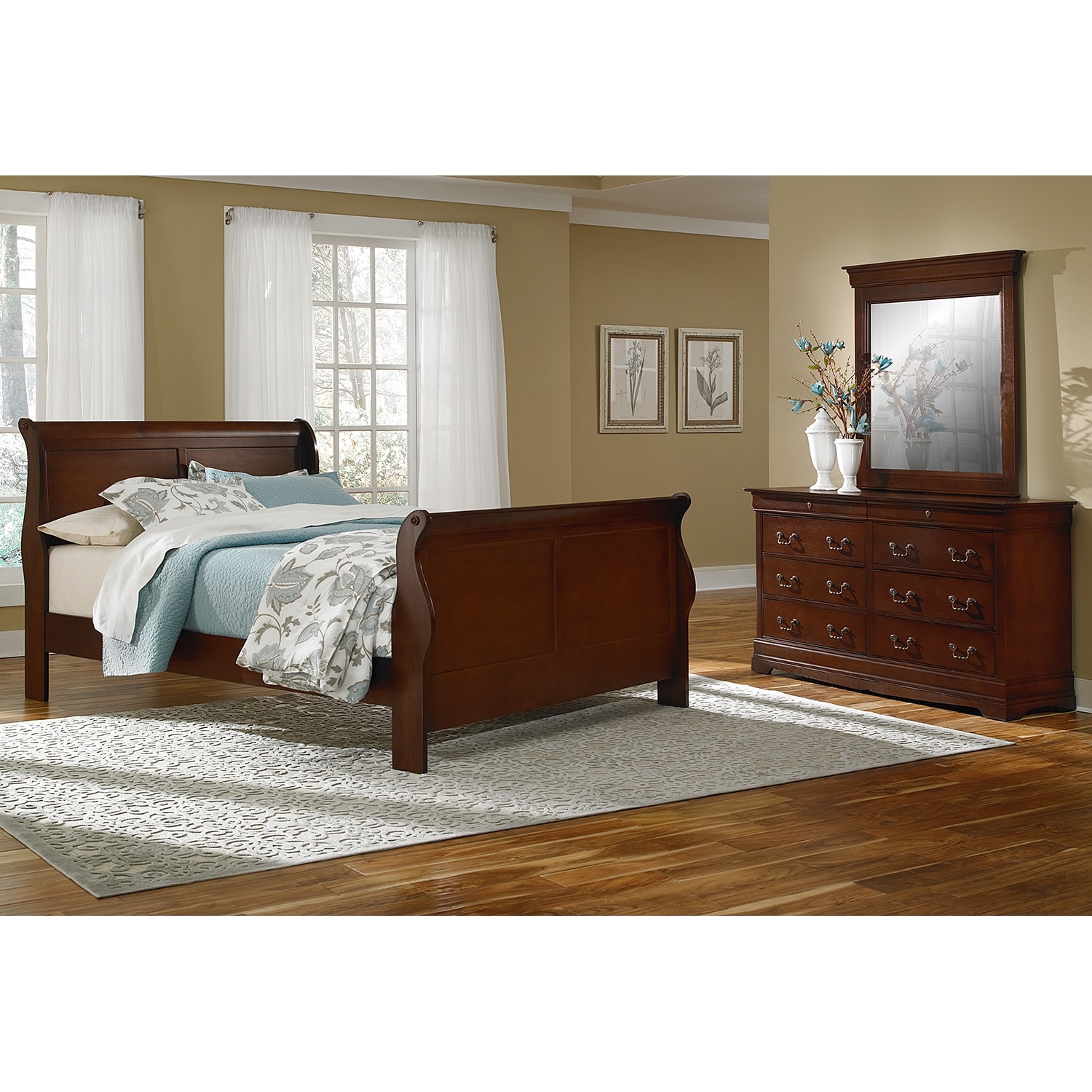 Neo Classic 5Piece King Bedroom Set Cherry American Signature