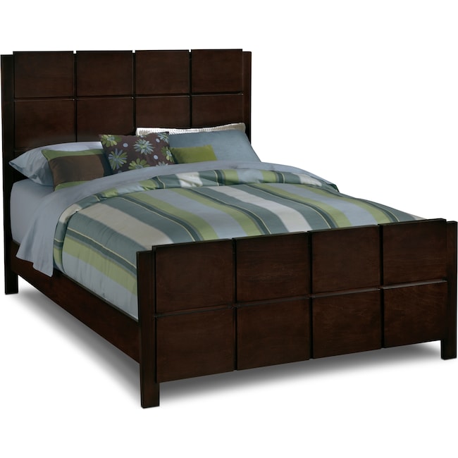 Mosaic King Bed - Dark Brown | American Signature Furniture