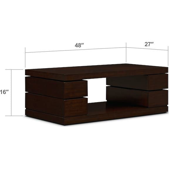 Accent and Occasional Furniture - Prestige Cocktail Table - Brown