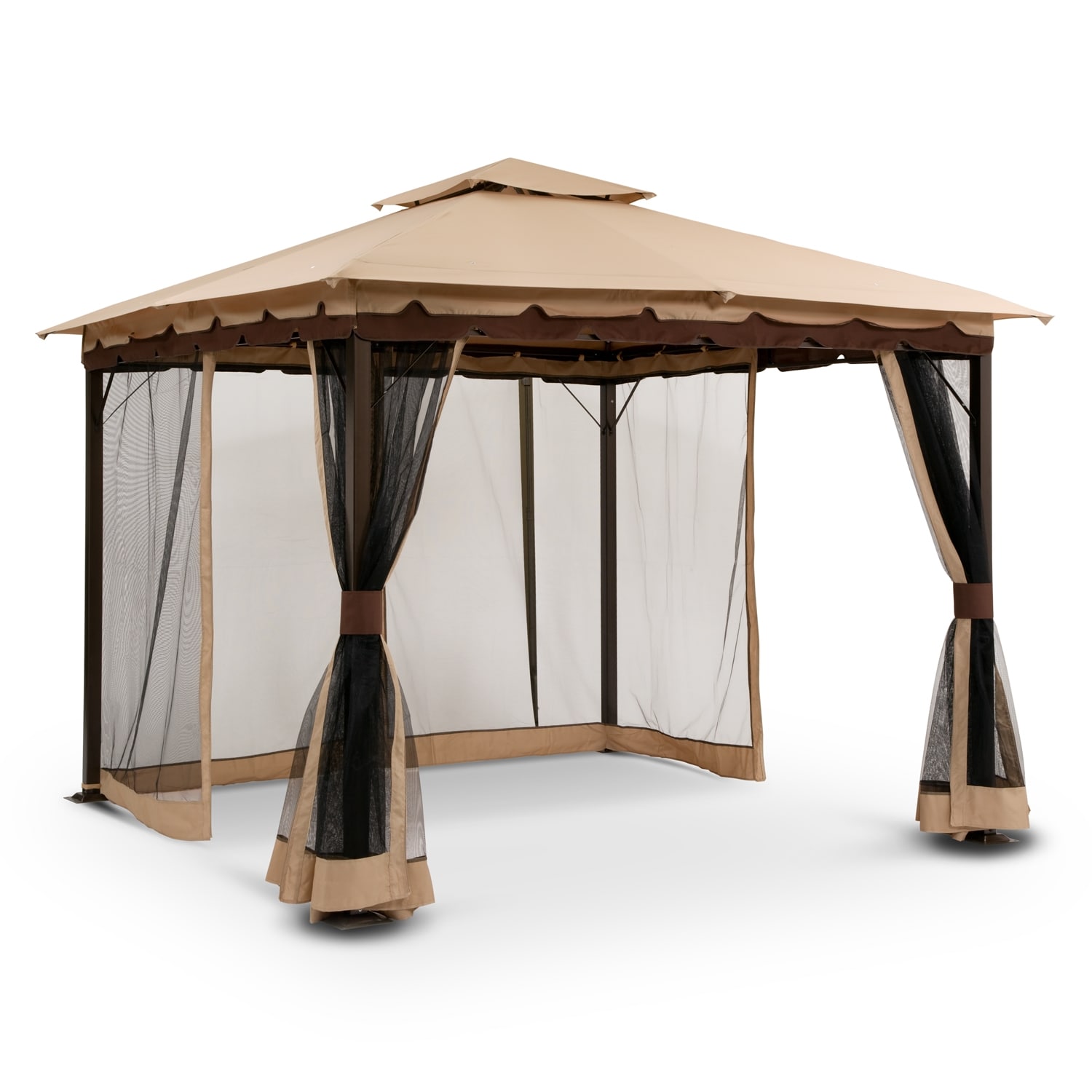 Bali Gazebo with Screen - Beige | American Signature Furniture