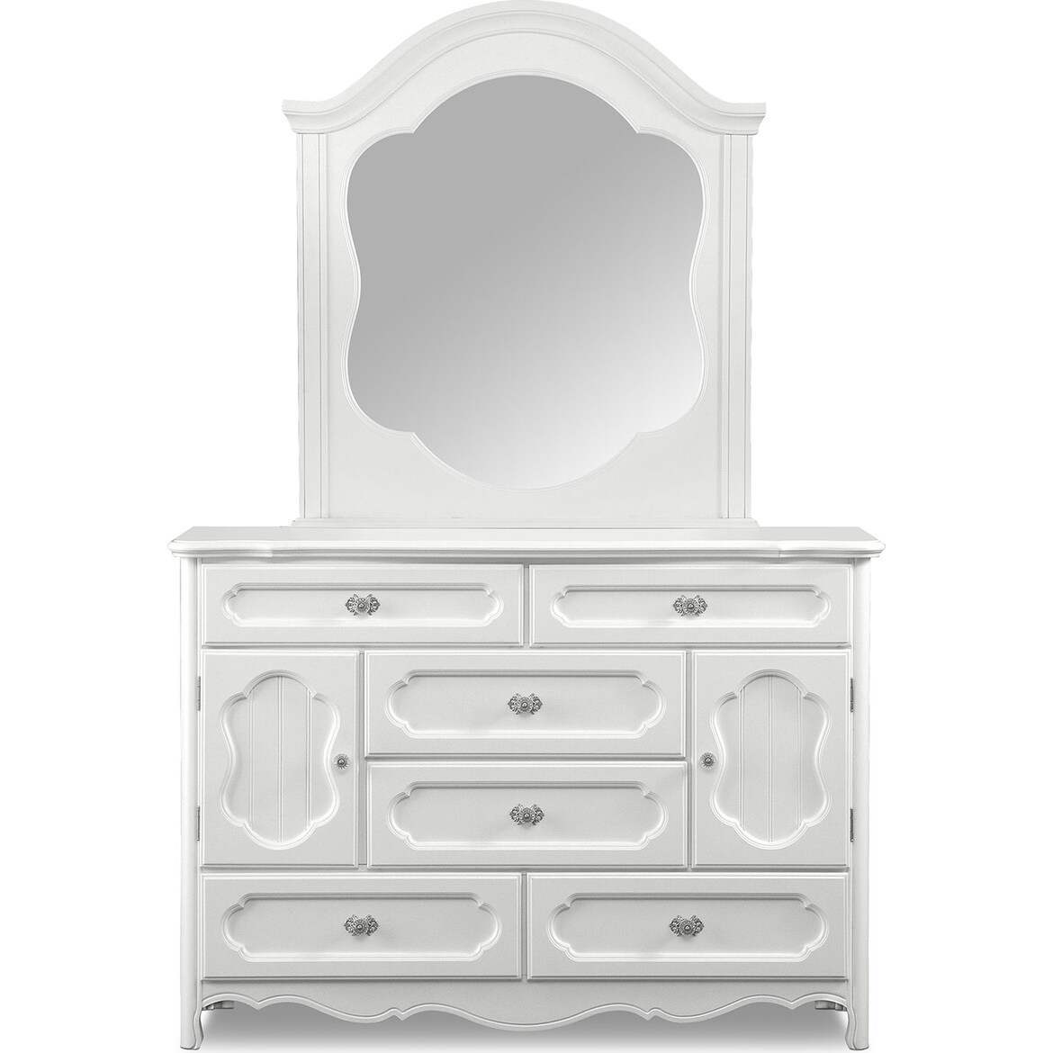 Carly Dresser And Mirror White