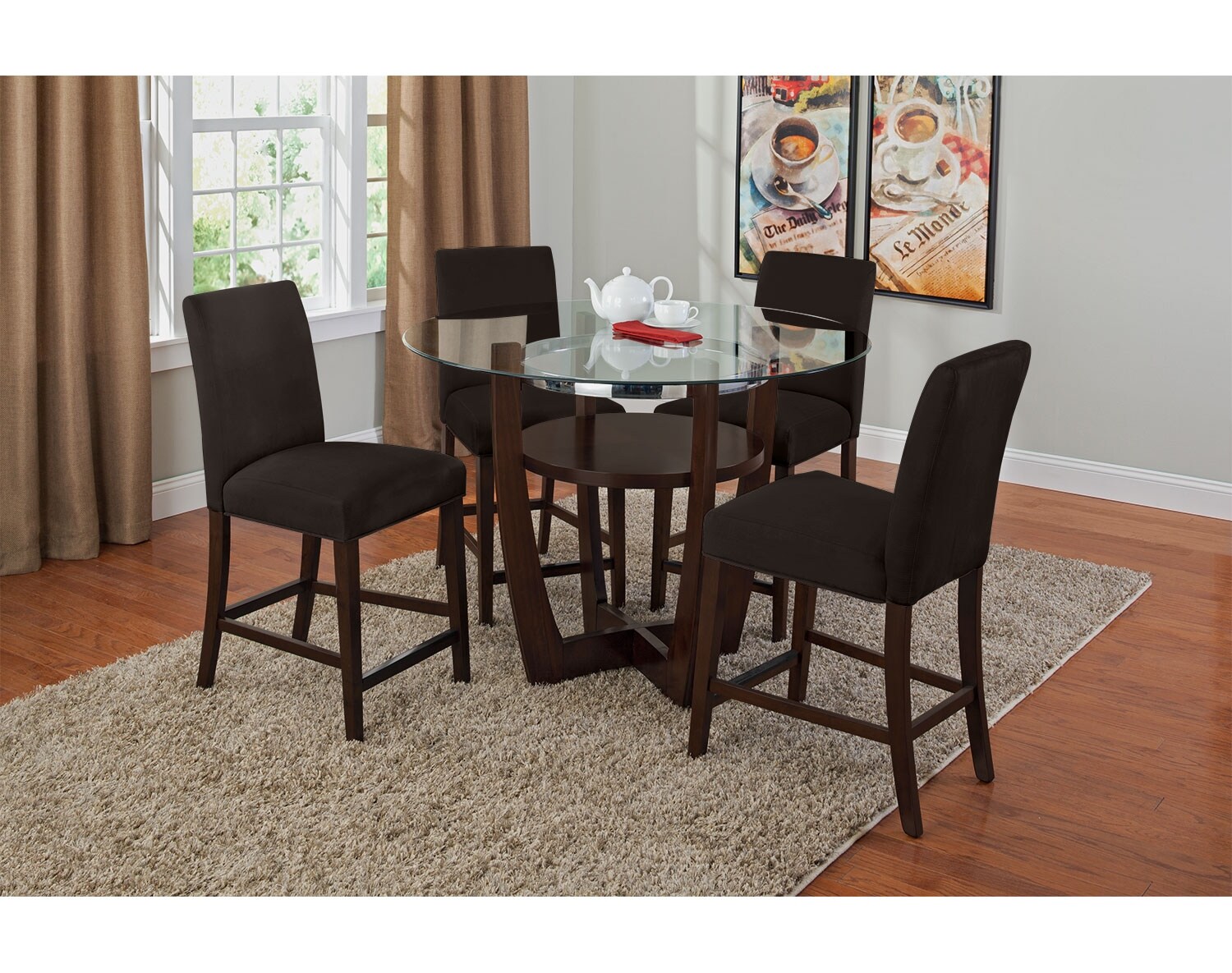 The Alcove Counter-Height Collection - Chocolate