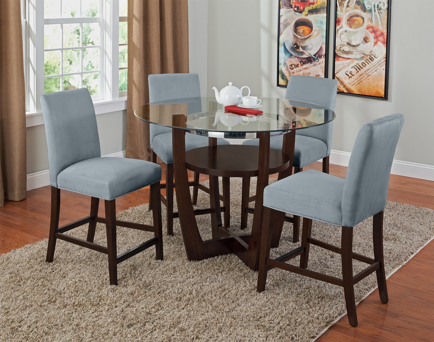 The Alcove Counter-Height Collection - Aqua