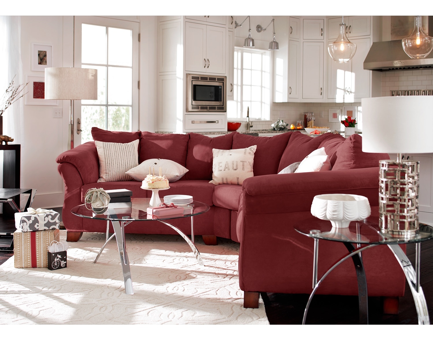 The Adrian Sectional Collection - Red