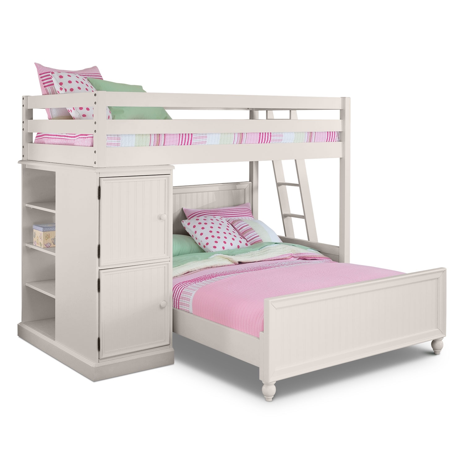 Colorworks Loft Bed with Bottom Bed 