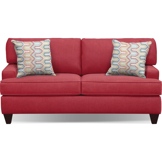 Living Room Furniture - Conner Red 75" Sofa