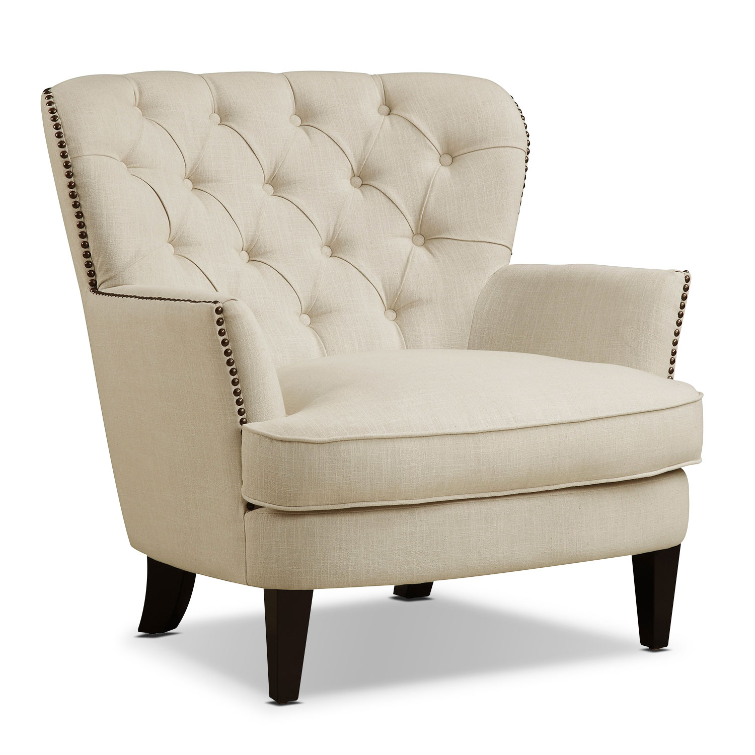 Bayfield Accent Chair Ivory American Signature Furniture Bayfield Accent Chair Ivory