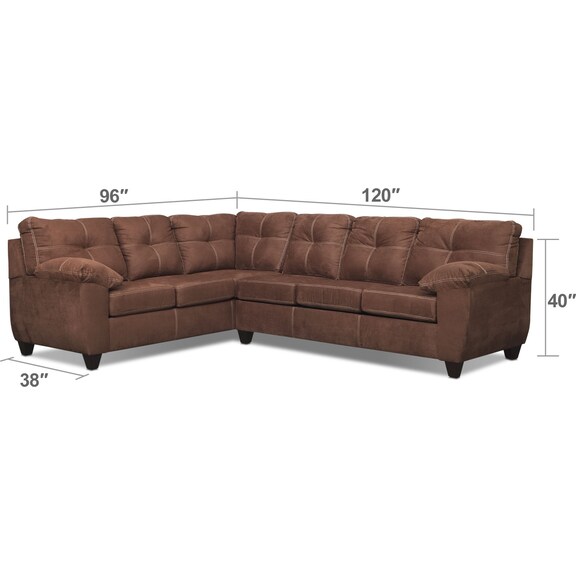 Living Room Furniture - Ricardo 2-Piece Sectional
