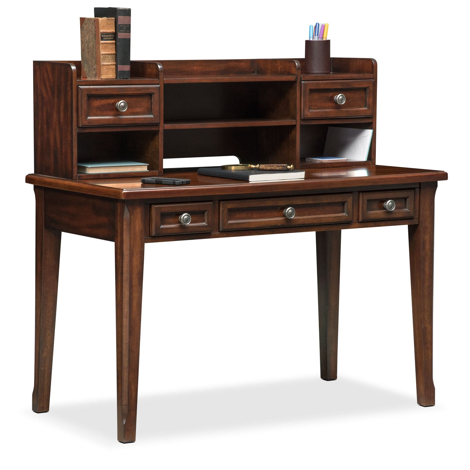 Hanover Youth Desk And Hutch Cherry American Signature Furniture Bedroom Furniture Hanover Youth Desk And Hutch Cherry
