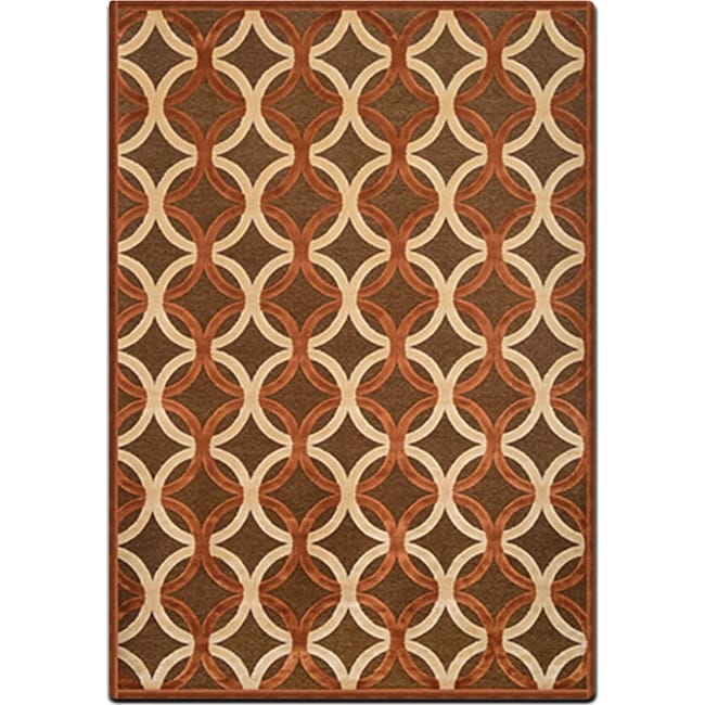 Rugs - Napa Area Rug - Rust and Ivory