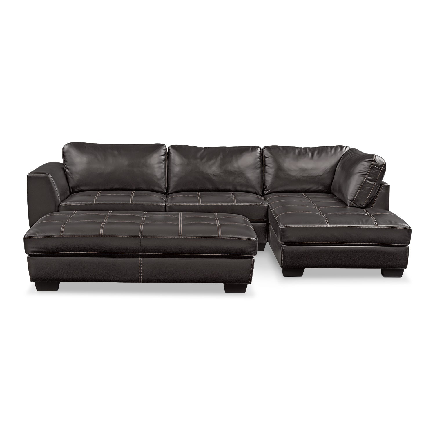 Santana 2 Piece Sectional With Chaise And Ottoman