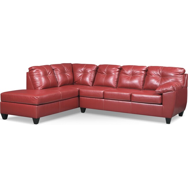 Living Room Furniture - Ricardo 2-Piece Queen Sleeper Sectional with Chaise