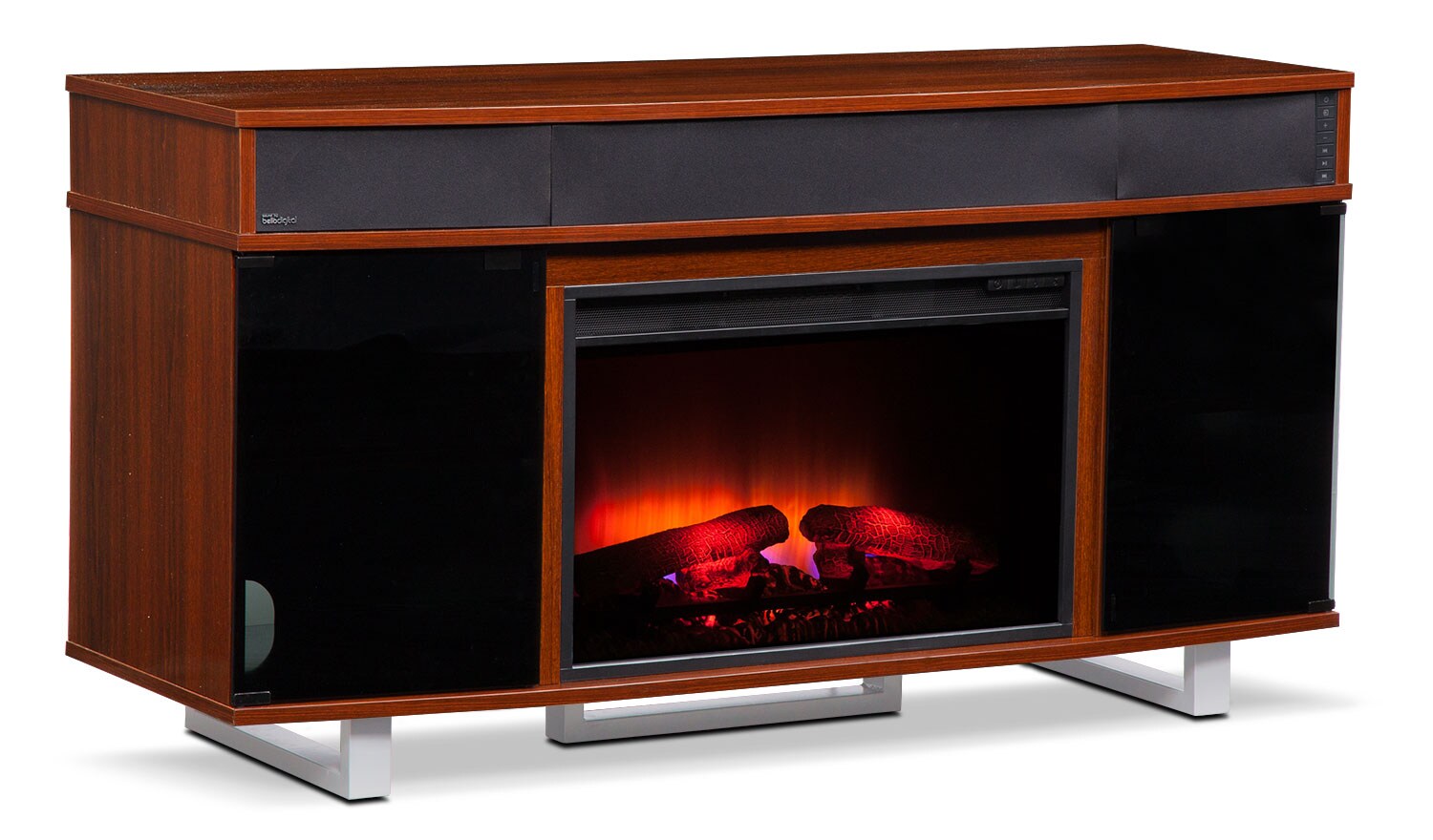 Pacer 56" Traditional Fireplace TV Stand with Sound Bar