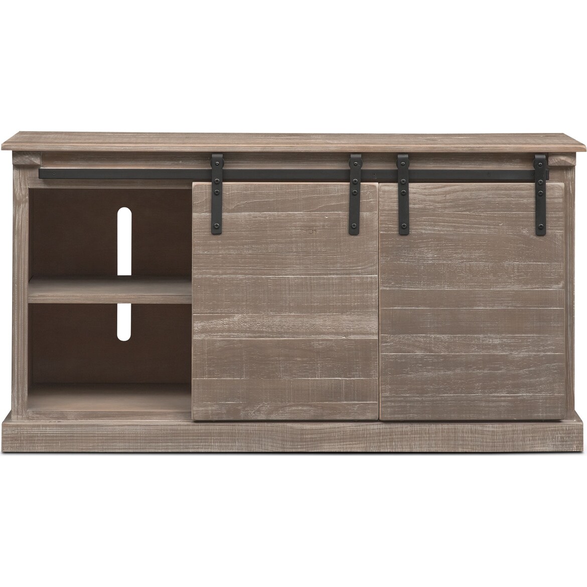 Ashcroft 65" TV Stand with Wine Storage Gray American Signature