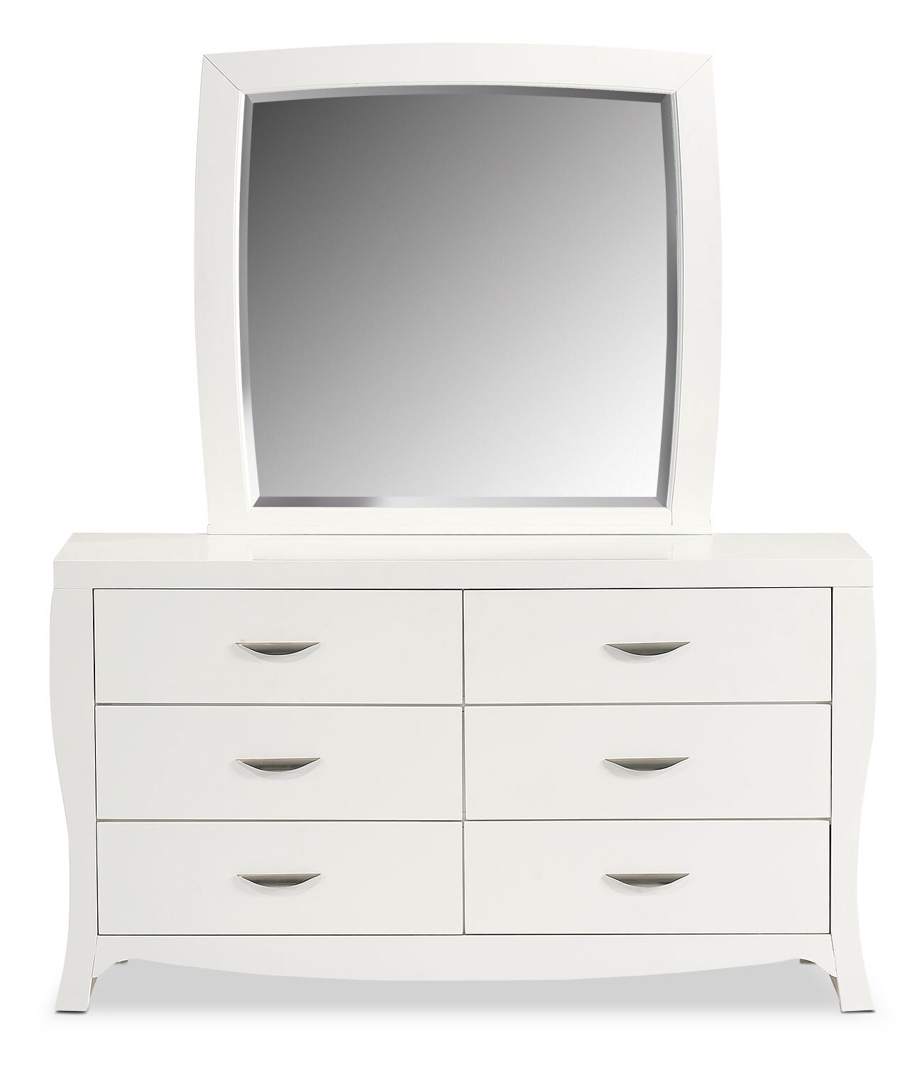 Jaden Dresser And Mirror White American Signature Furniture
