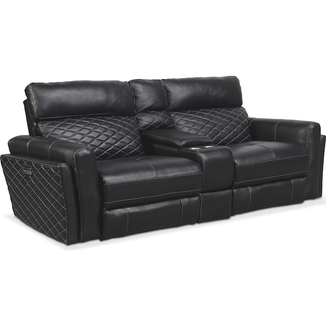 Living Room Furniture - Catalina 2-Piece Dual-Power Reclining Sofa with Console