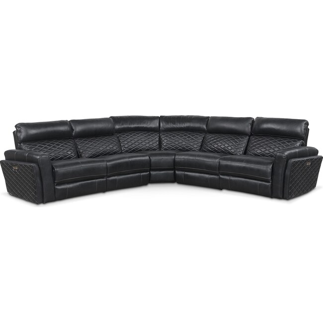 Living Room Furniture - Catalina 5-Piece Dual-Power Reclining Sectional with 2 Reclining Seats