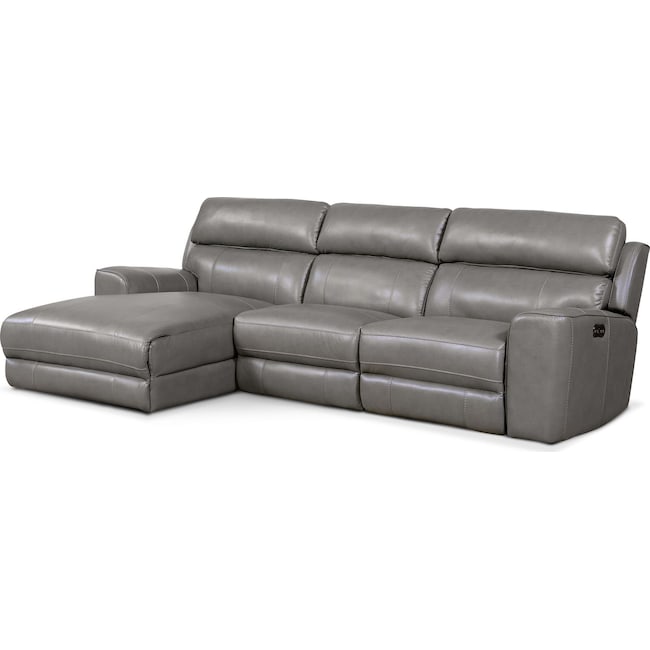 Newport 3-Piece Power Reclining Sectional with Left-Facing Chaise ...