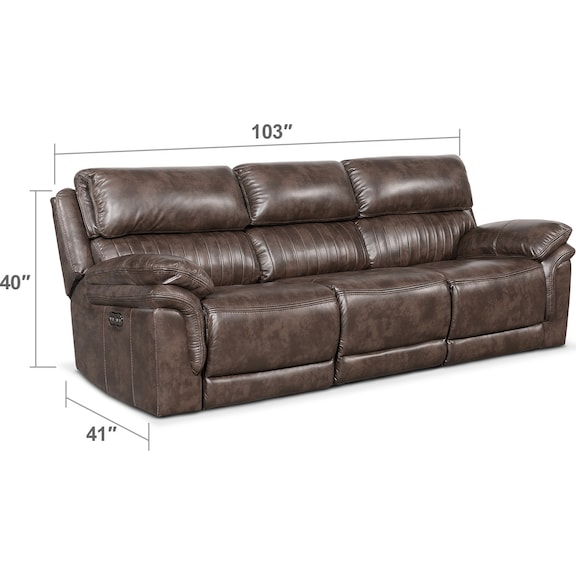 Living Room Furniture - Monterey 3-Piece Power Reclining Sofa