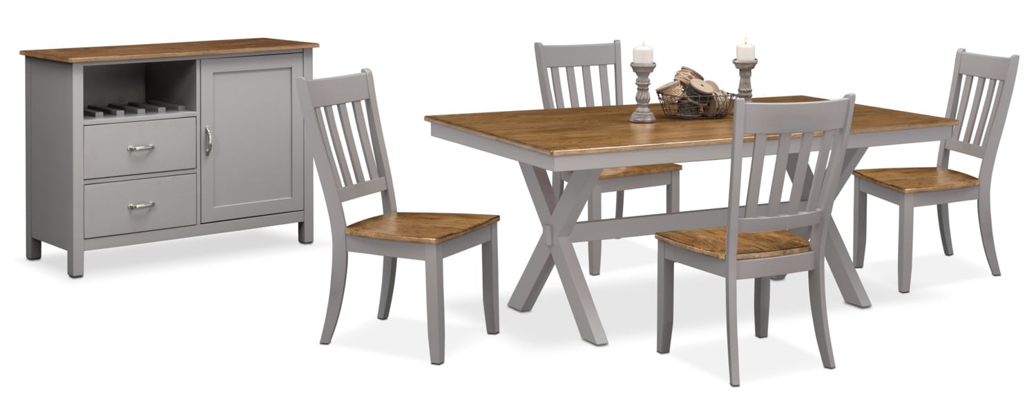 The Nantucket Dining Collection - Oak and Gray