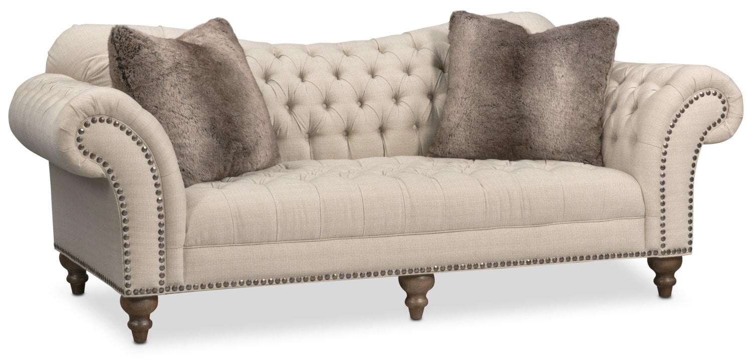 brittney sofa loveseat and chaise set  linen  american