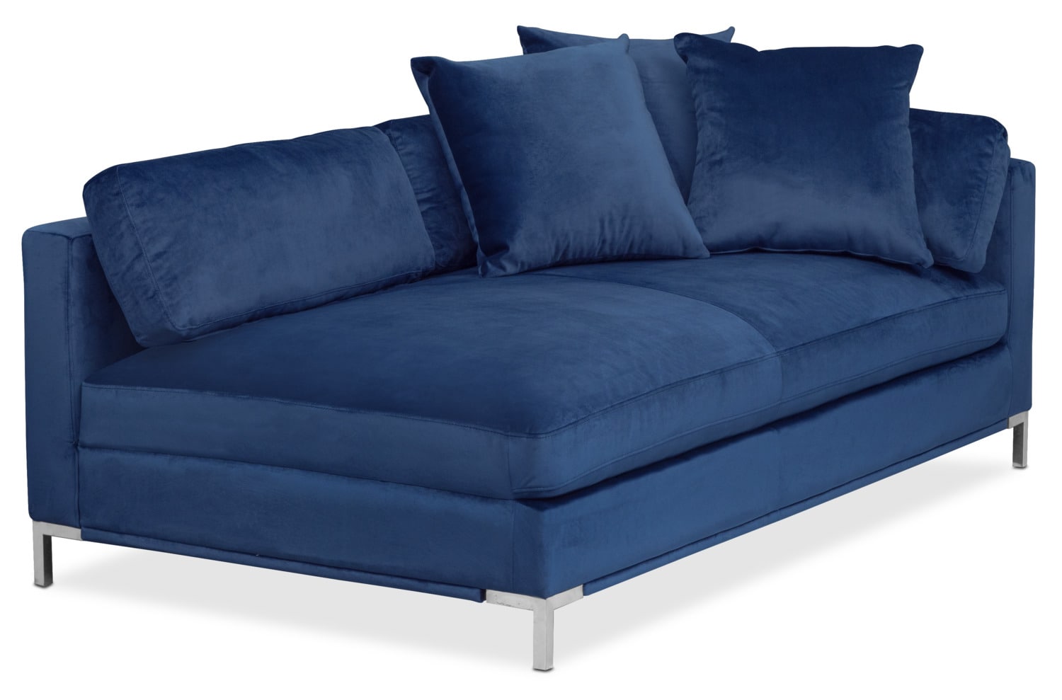 Moda 3Piece Sectional with RightFacing Chaise Blue American