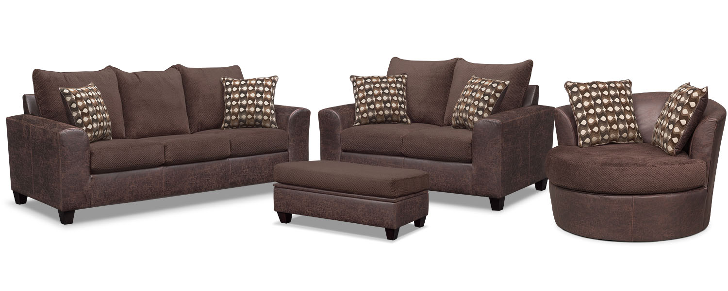 The Brando Living Room Collection - Chocolate