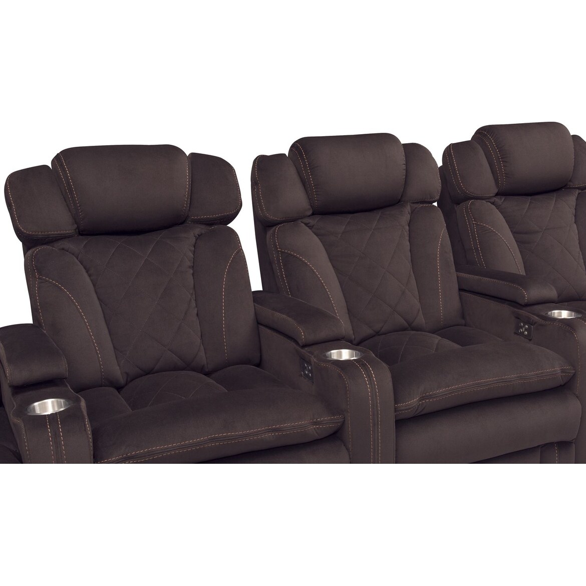 Fiero 4Piece DualPower Reclining Home Theater Sectional American