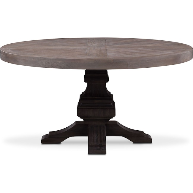 Lancaster Round Wood Top Table Parchment With Truffle Base Dining Room Furniture Lancaster Round Wood Top Table Parchment With Truffle Base