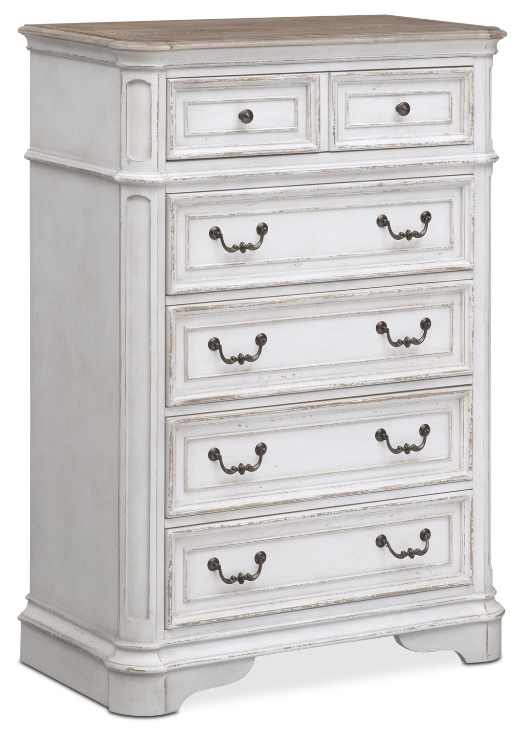 Marcelle Chest Vintage  White American Signature  Furniture 