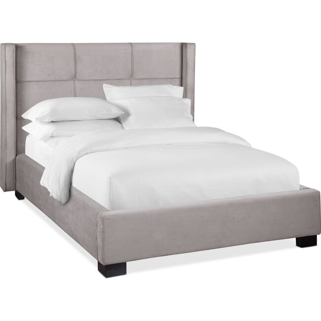 Charlize Queen Upholstered Bed - Taupe | American Signature Furniture