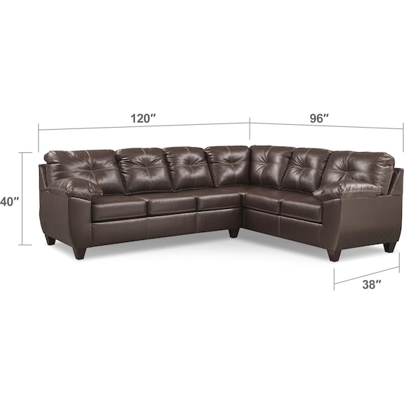 Living Room Furniture - Ricardo 2-Piece Sleeper Sectional