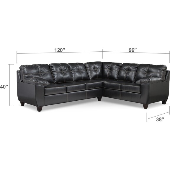 Living Room Furniture - Ricardo 2-Piece Sleeper Sectional