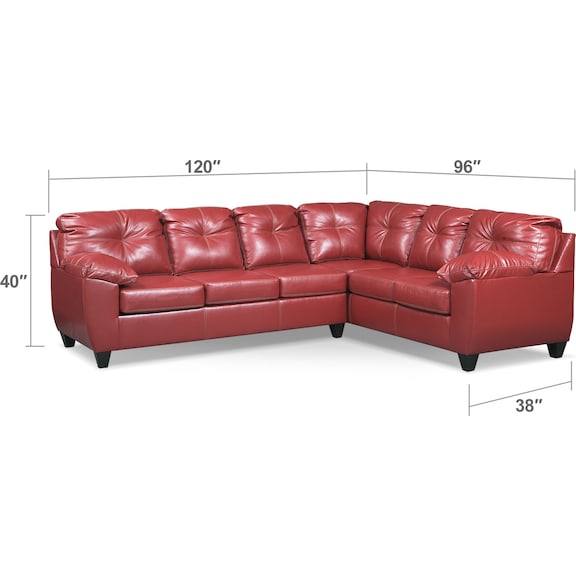 Living Room Furniture - Ricardo 2-Piece Sleeper Sectional