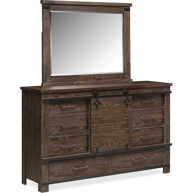 Bedroom Furniture - Founders Mill Dresser and Mirror