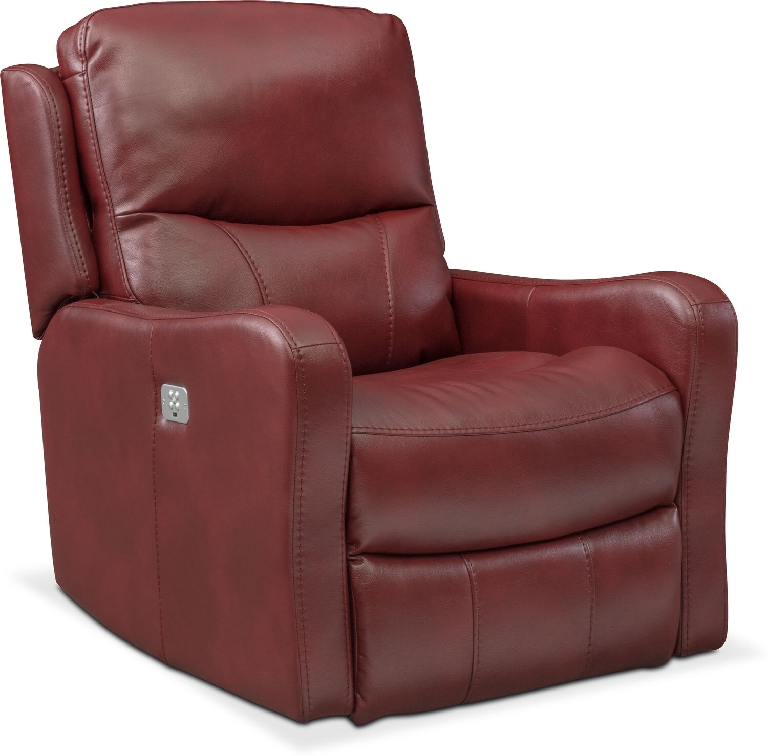 Cabo Dual Power Recliner Red American Signature Furniture