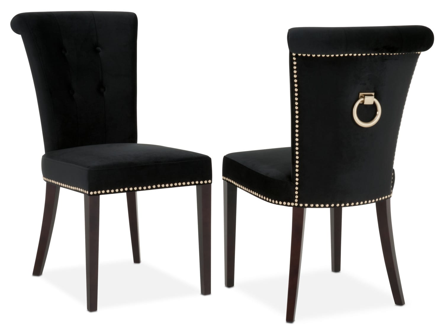 Calloway Side Chair - Black/Gold | American Signature ...