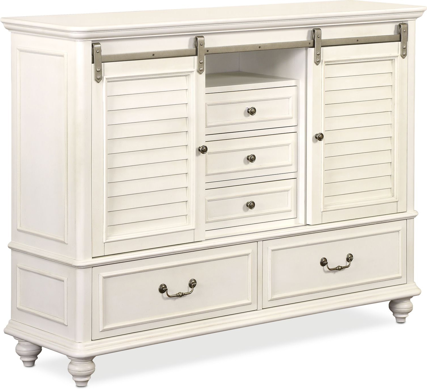 Charleston Gentleman's Chest - White | American Signature Furniture