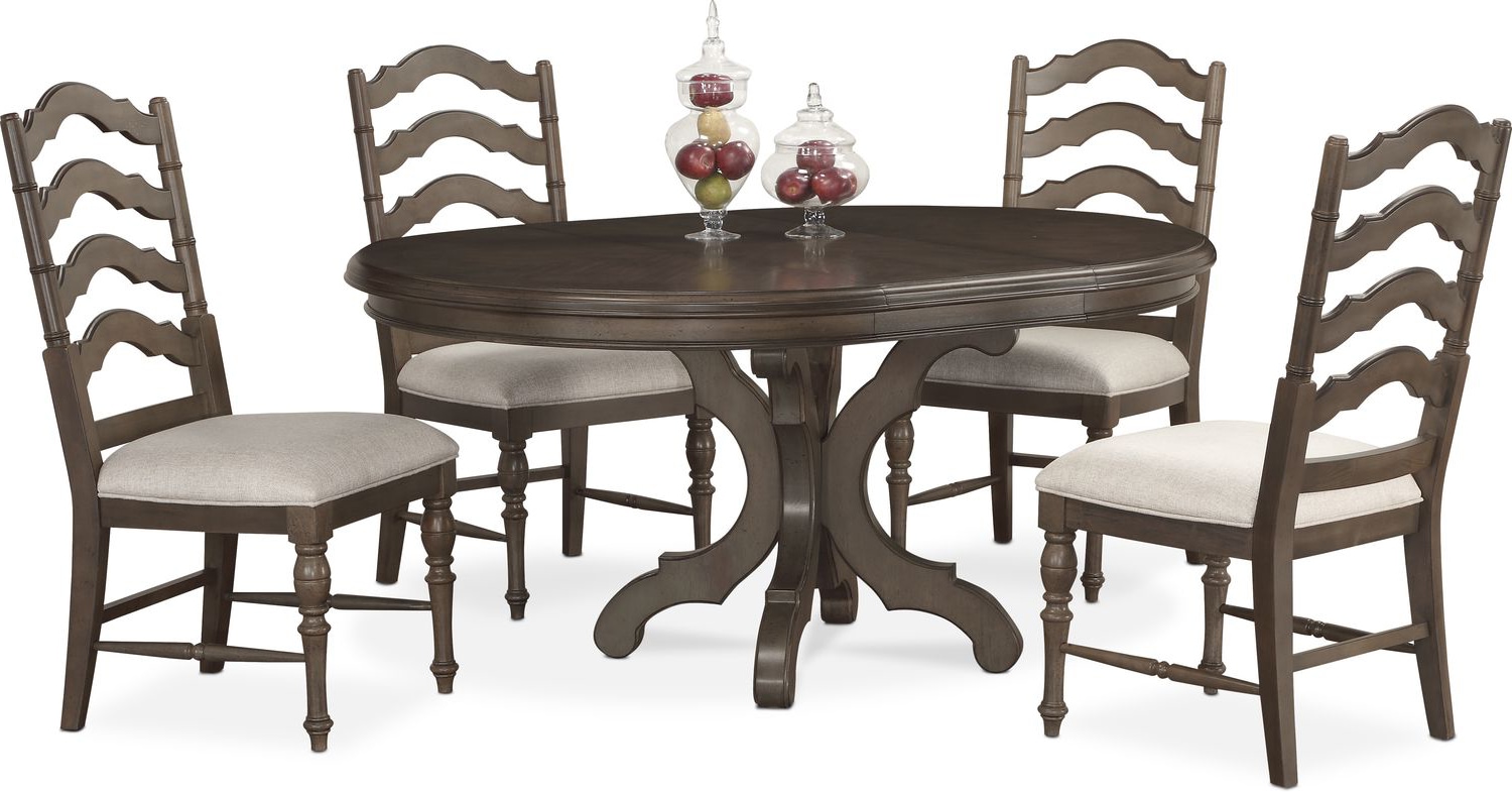 Charleston Round Dining Table And 4 Side Chairs American Signature