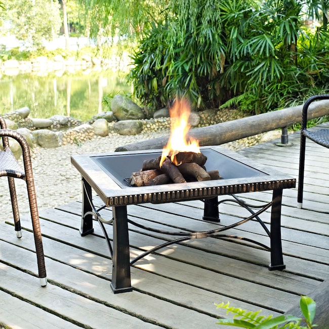 Outdoor Furniture - Branson Fire Pit - Black